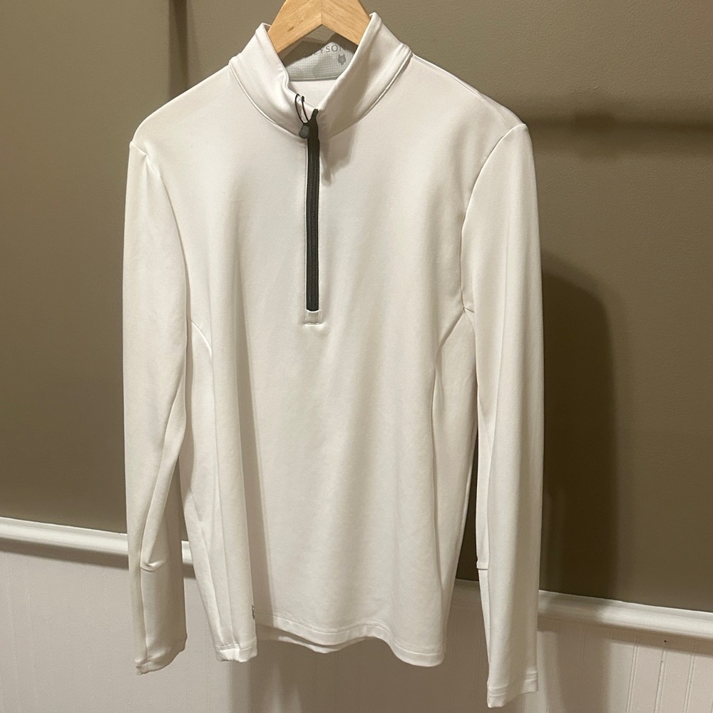 Greyson White Quarter-Zip Performance Pullover